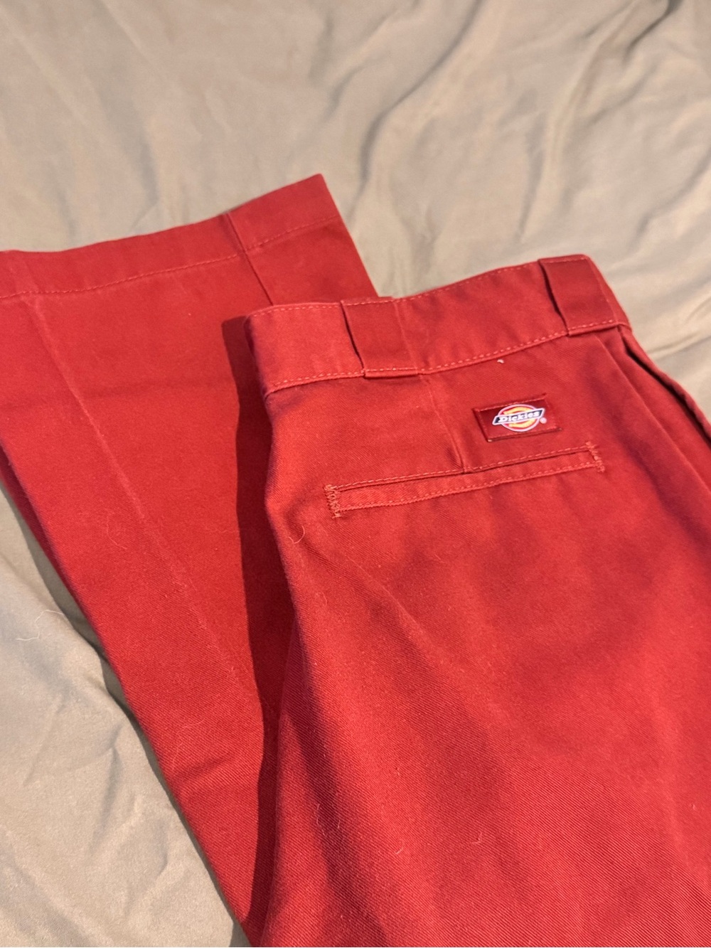 Dickies Men’s Red Cargo Pants - Classic Workwear
